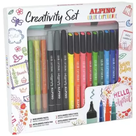 (AR001015) ALPINO ROTULADORES CREATIVITY COLOR EXPERIENCE SET C/SURTIDOS ESTUCHE 20 UD