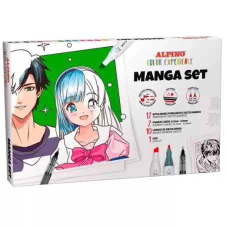 (AR001088) ALPINO ROTULADORES MANGA SET COLOR EXPERIENCE ESTUCHE 14 UD + LÁMINAS + GUÍA