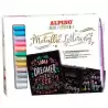 (AR010701) ALPINO ROTULADORES METALLIC LETTERING COLOR EXPERIENCE DOBLE PUNTA C/SURTIDOS ESTUCHE 12 UD + BLOC