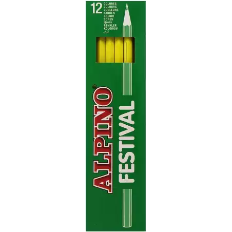 (C0131002) ALPINO LÁPICES DE COLORES FESTIVAL AMARILLO CAJA 12 UD