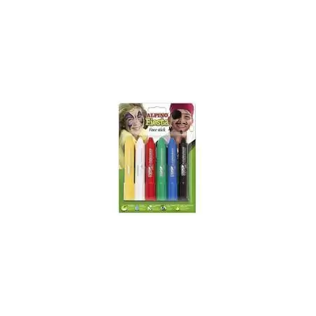 (DL000014) ALPINO MAQUILLAJE EN BARRA FIESTA FACE STICK PACK DE 6 C/SURTIDOS