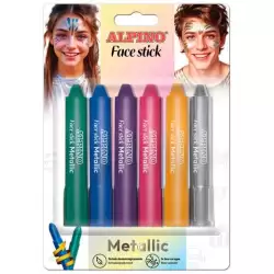 (DL000014M) ALPINO MAQUILLAJE EN BARRA METALLIC FACE STICK C/SURTIDOS BLÍSTER 6 UD
