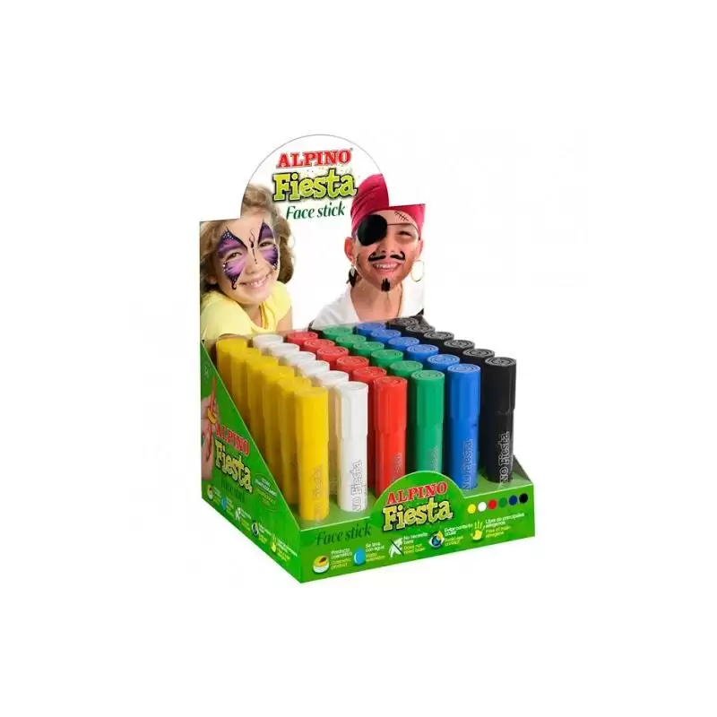 (DL000075) ALPINO MAQUILLAJE EN BARRA FIESTA FACE STICK CAJA EXPOSITORA DE 30 C/SURTIDOS