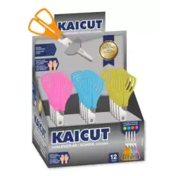 (PT0014) KAICUT TIJERAS ESCOLARES 130MM ACERO INOXIDABLE C/SURTIDOS