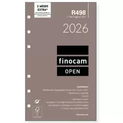(711660026) FINOCAM RECAMBIO ANUAL AGENDA DE ANILLAS OPEN R498 400-91X152MM 1DP 2026