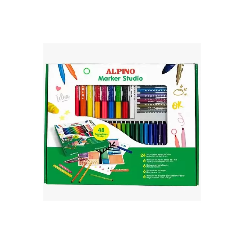 (UA000650) ALPINO ROTULADORES MARKER STUDIO COLORES SURTIDOS SET 48 UD