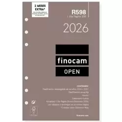 (711670026) FINOCAM RECAMBIO ANUAL AGENDA DE ANILLAS OPEN R598 500-117X181MM 1DP 2026