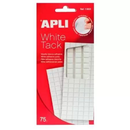(11803) APLI MASILLA PRECORTADA REMOVIBLE WHITE TACK 75GR BLANCO