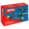 (12283) APLI ENCUADERNADORES METÁLICOS SIN ARANDELA DORADOS 12MM - 100UD-