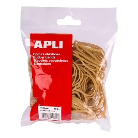 (12863) APLI GOMA ELÁSTICA 160X5MM 100GR CAUCHO MARRÓN