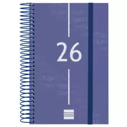 (741091026) FINOCAM AGENDA ESPIRAL YEAR E5-117X181MM 1DP TAPA PP AZUL 2026