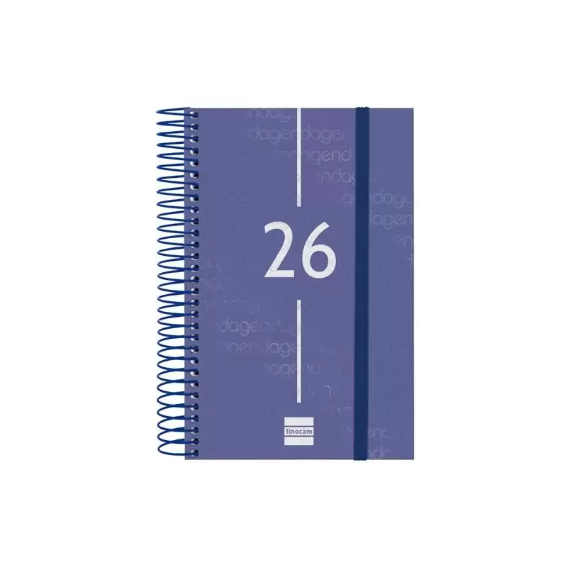 (741091026) FINOCAM AGENDA ESPIRAL YEAR E5-117X181MM 1DP TAPA PP AZUL 2026