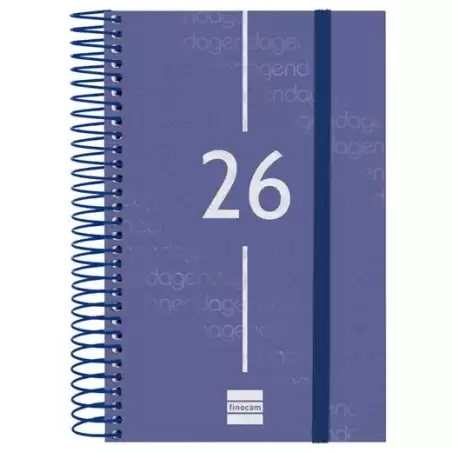 (741091026) FINOCAM AGENDA ESPIRAL YEAR E5-117X181MM 1DP TAPA PP AZUL 2026