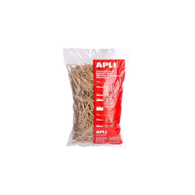 (12867) APLI GOMA ELÁSTICA MARRÓN CAUCHO 160X3MM 1KG
