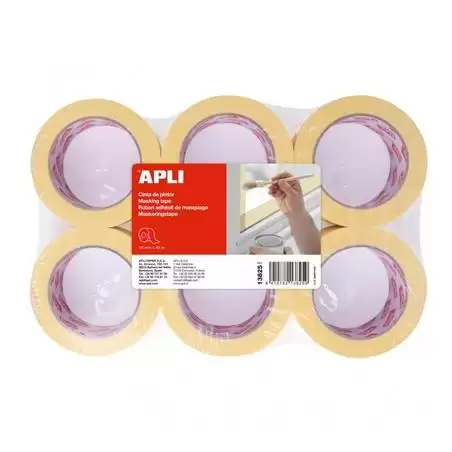 (13825) APLI CINTA PINTOR 60GR ROLLO 48MMX45M REMOVIBLE AMARILLO - 6U-