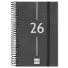 (741096026) FINOCAM AGENDA ESPIRAL YEAR E5-117X181MM 1DP TAPA PP NEGRO 2026