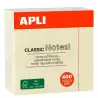 (11597) APLI NOTAS ADHESIVAS CLASSIC 75X75MM CUBO DE 400H AMARILLO