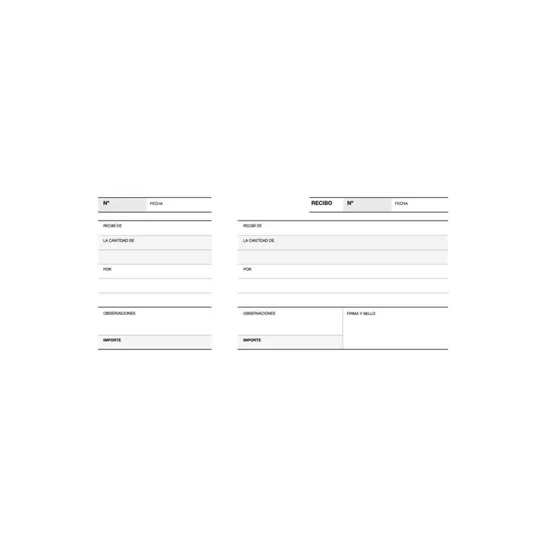 (12715) APLI TALONARIO RECIBO CON MATRIZ TERCIO APAISADO LITO A-16 MICROPERFORADO