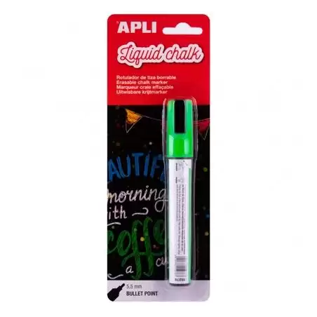 (13958) APLI MARCADOR DE TIZA LÍQUIDA PUNTA REDONDA 5