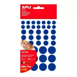 (00706) APLI GOMETS GEOMÉTRICOS PERMANENTES COLORES SURTIDOS -BLISTER DE 20H-