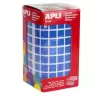 (04872) APLI GOMETS CUADRADOS 10MM ROLLO AZUL -ROLLO 6372 UNIDADES-