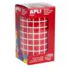(04873) APLI GOMETS CUADRADOS 10MM ROLLO ROJO -ROLLO 6372 UNIDADES-