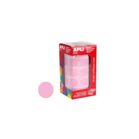 (11489) APLI GOMETS REDONDOS 20MM ROLLO ROSA