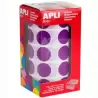(11490) APLI GOMETS REDONDOS 20MM ROLLO LILA