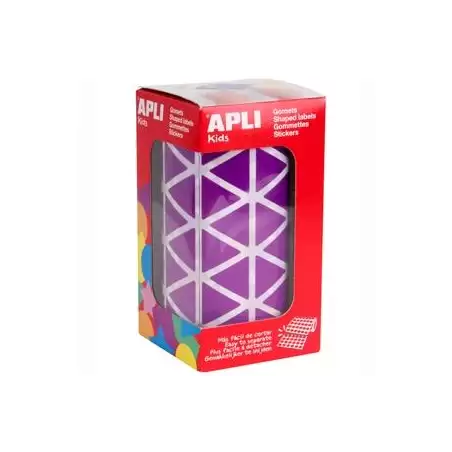 (11495) APLI GOMETS TRIANGULARES 20MM ROLLO LILA -ROLLO 2832 UNIDADES-