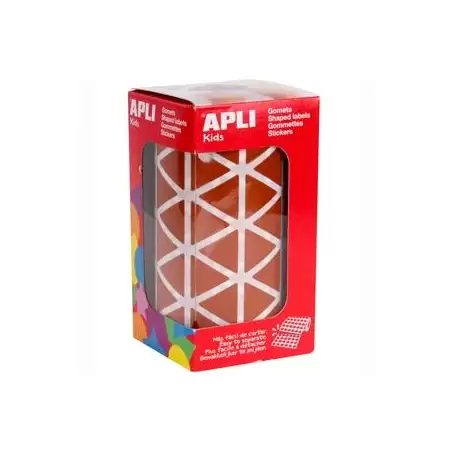 (11496) APLI GOMETS TRIANGULARES 20MM ROLLO MARRÓN -ROLLO 2832 UNIDADES-