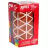 (11496) APLI GOMETS TRIANGULARES 20MM ROLLO MARRÓN -ROLLO 2832 UNIDADES-