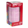 (11499) APLI GOMETS CUADRADOS 20MM ROLLO ROSA -ROLLO 1770 UNIDADES-