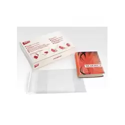(12280) APLI FORRO DE LIBROS CON SOLAPA AJUSTABLE 290MM PVC 130 MICRAS CAJA 100 UD