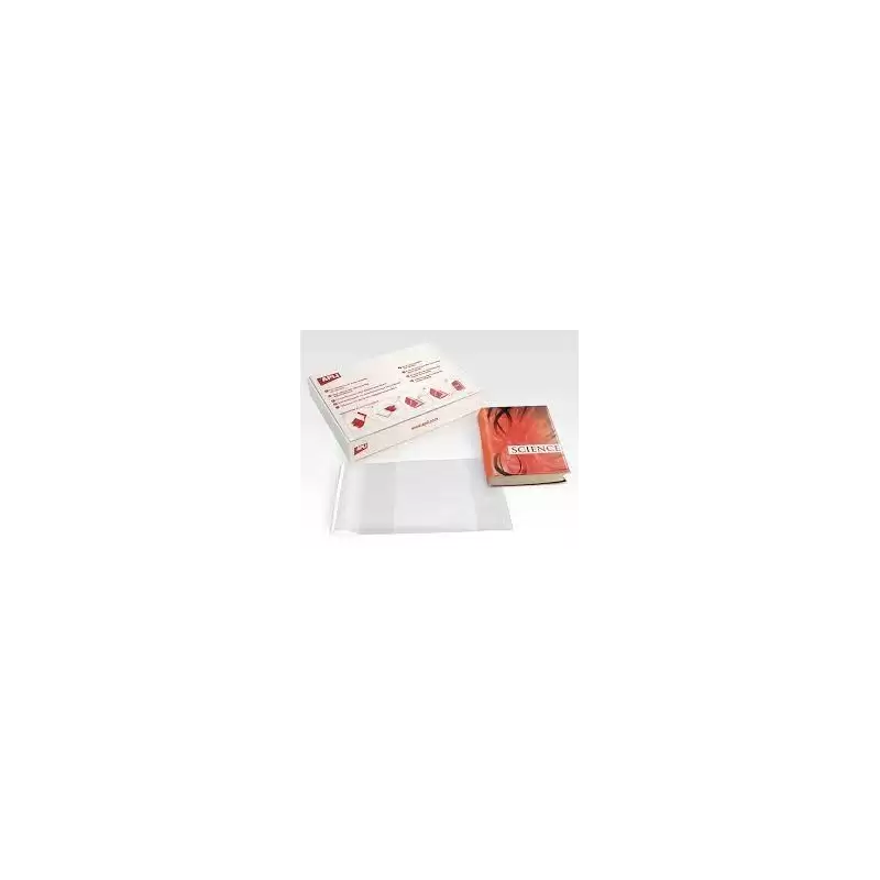 (12282) APLI FORRO DE LIBROS CON SOLAPA AJUSTABLE 310MM PVC 130 MICRAS CAJA 100 UD