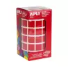 (12477) APLI GOMETS CUADRADOS 15MM ROLLO ROJO -ROLLO 2832 UNIDADES-