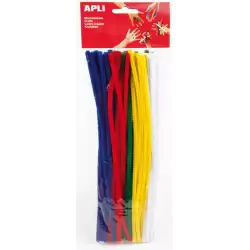(13065) APLI LIMPIAPIPAS 300X6MM COLORES SURTIDOS -50U-