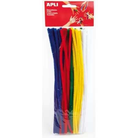 (13065) APLI LIMPIAPIPAS 300X6MM COLORES SURTIDOS -50U-