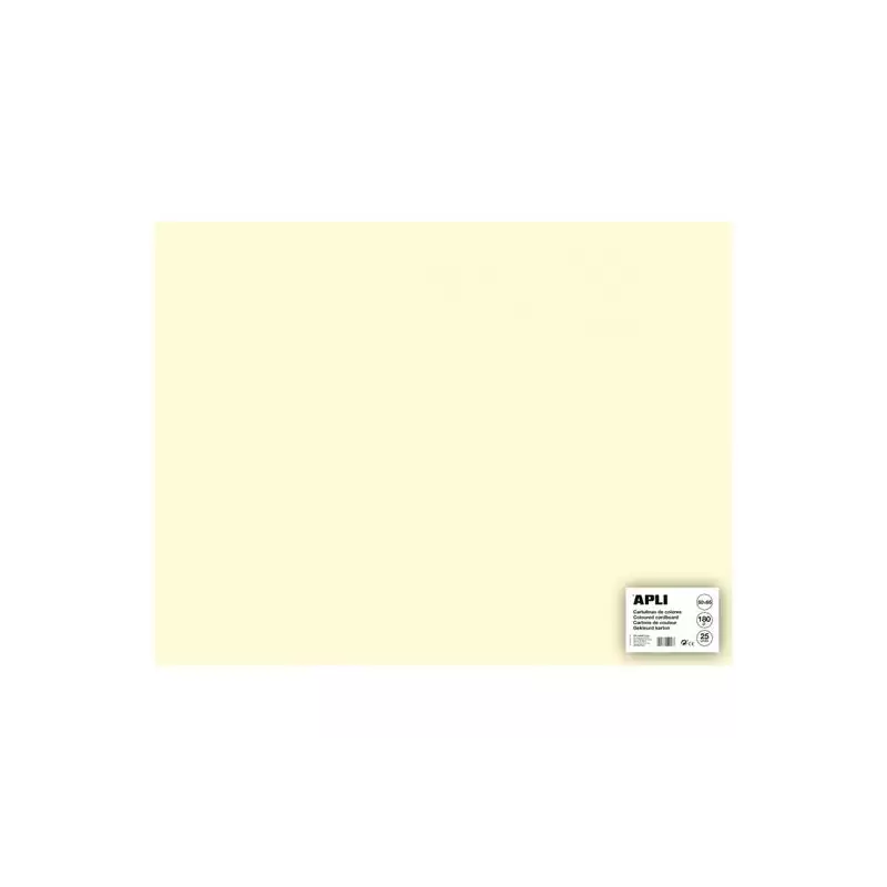 (14255) APLI CARTULINA 50X65CM 170GR PACK DE 25H MARFIL