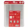 (16913) APLI FORRO DE LIBROS CON SOLAPA AJUSTABLE 290MM PP 75 MICRAS BLÍSTER 5 UD