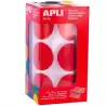 (17863) APLI GOMETS REDONDOS 33MM ROLLO ROJO -ROLLO 708 UNIDADES-