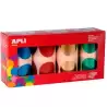 (18303) APLI GOMETS XXL PACK 4 ROLLOS REDONDOS Y COLORES SURTIDOS METALIZADOS -5664 UNIDADES-