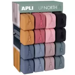 (19498) APLI ESTUCHE DE SILICONA UP NORTH EXPOSITOR DE 16 C/SURTIDOS