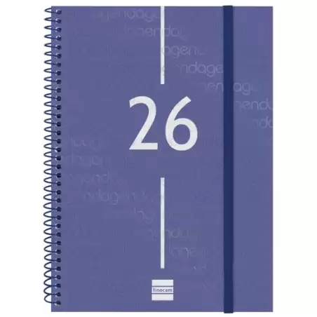 (741451026) FINOCAM AGENDA ESPIRAL YEAR E10-155X212MM SVH TAPA PP AZUL 2026