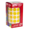 (4855) APLI GOMETS REDONDOS 15MM ROLLO AMARILLO -ROLLO 2832 UNIDADES-