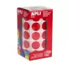 (4861) APLI GOMETS REDONDOS 20MM ROLLO ROJO