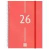 (741453026) FINOCAM AGENDA ESPIRAL YEAR E10-155X212MM SVH TAPA PP ROJO 2026