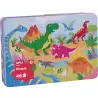 (17888) APLI PUZZLE TEMÁTICA DINOSAURIOS 24 PIEZAS CAJA METÁLICA +3 AÑOS