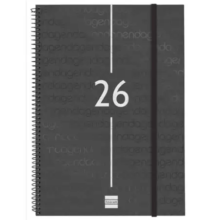 (741466026) FINOCAM AGENDA ESPIRAL YEAR E40-210X297MM SVH TAPA PP NEGRO 2026