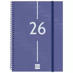 (742031026) FINOCAM AGENDA ESPIRAL YEAR E10-155X212MM SVV TAPA PP AZUL 2026