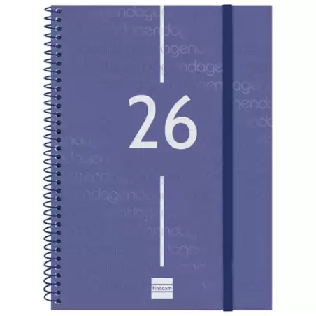 (742031026) FINOCAM AGENDA ESPIRAL YEAR E10-155X212MM SVV TAPA PP AZUL 2026